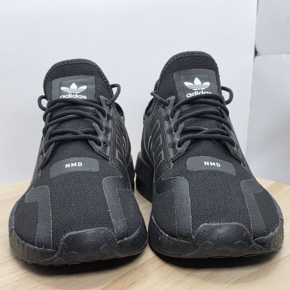 Adidas NMD R1 V2 Triple Black Running Casual Sneakers Shoes GZ1998 Mens 8.5 - Picture 2 of 10